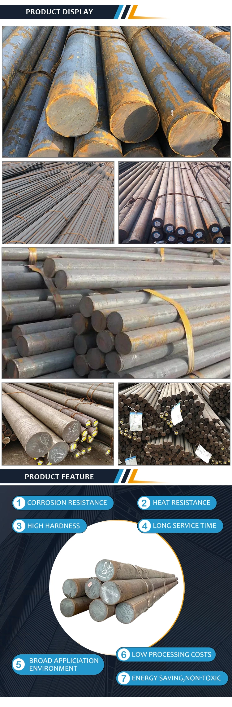 Free Cutting Round Steel 1213/1215/1117/1144/1132 Round Steel